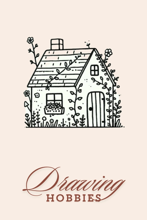 Beautiful-House-Covered-In-Vines-And-Flowers-Drawing