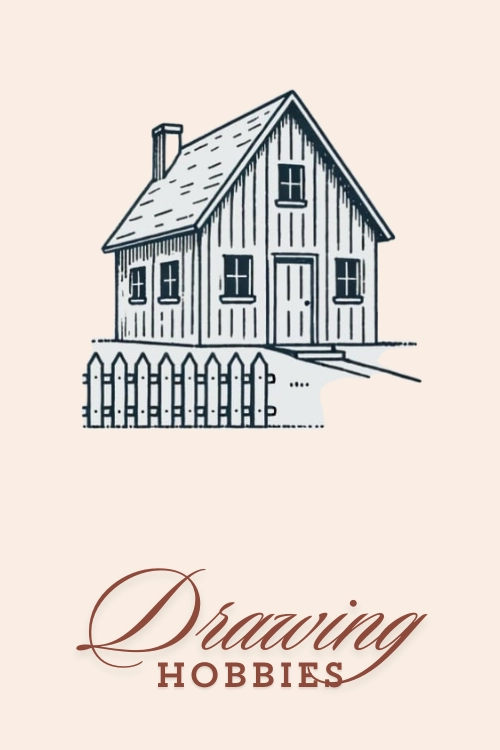 Cottage-With-Picket-Fence-Drawing