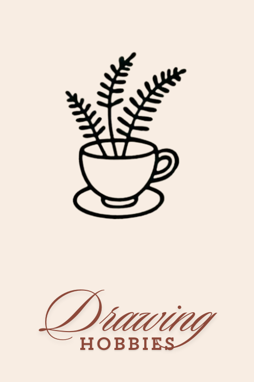 Cute-Fern-In-Teacup-Drawing