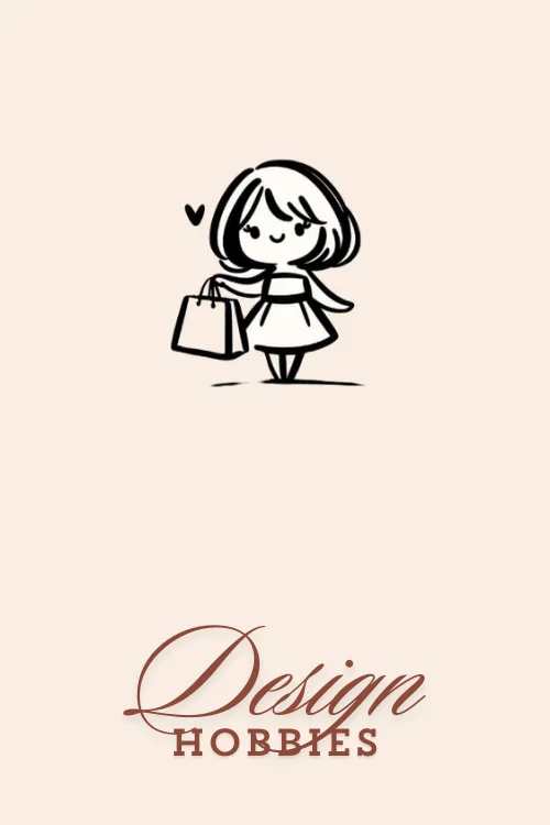 Cute-Girl-with-Shopping-Bag-Drawing