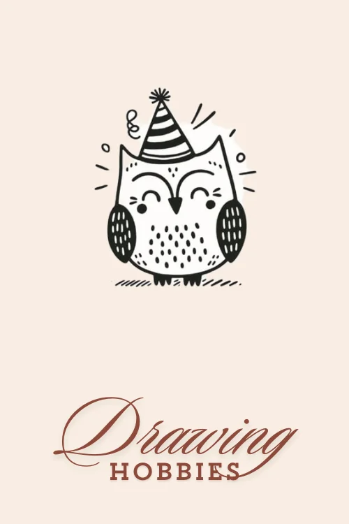 Cute-Owl-With-A-Birthday-Party-Hat-Drawing