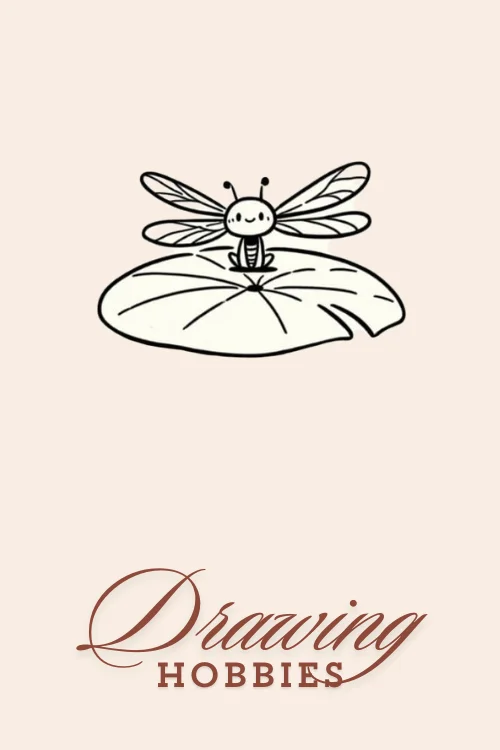 Dragonfly-on-a-Lily-Pad-Drawing