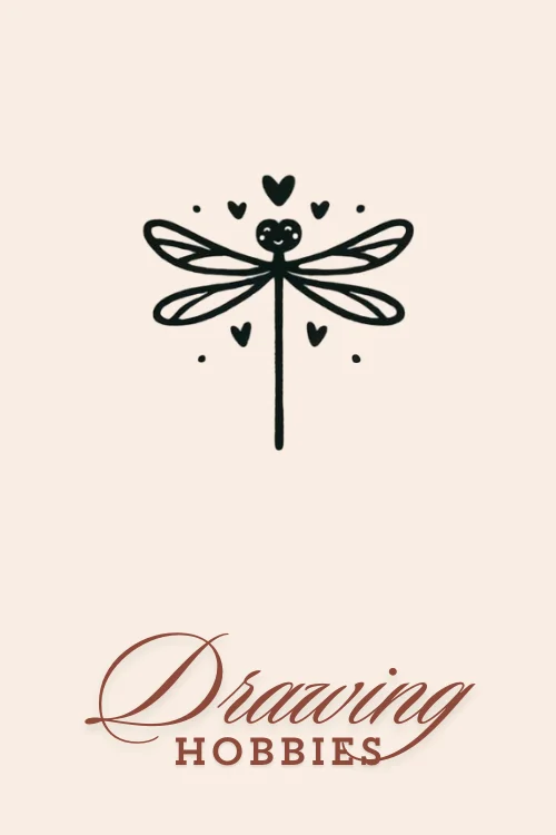 Dragonfly-with-Hearts-Drawing