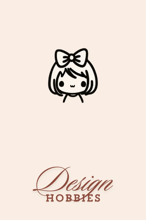 Easy-Cute-Girl-with-Bow-Drawing