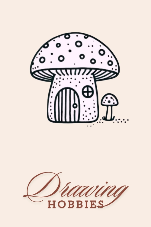 Mushroom-House-Drawing-Easy