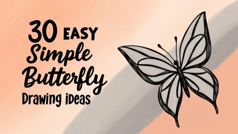 30 Easy Simple Butterfly Drawing Ideas