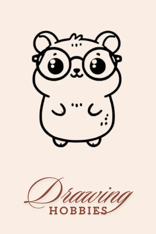 Cartoon-Cute-Hamster-With-Big-Glasses-Drawing