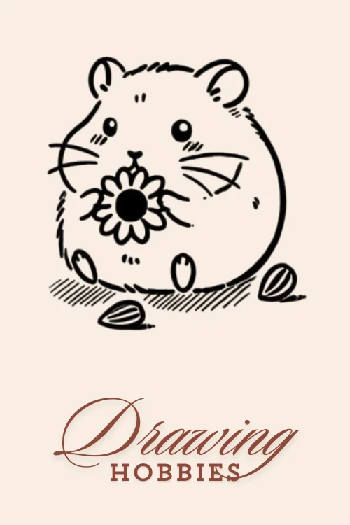 Cute-Hamster-Holding-Sunflower-Drawing