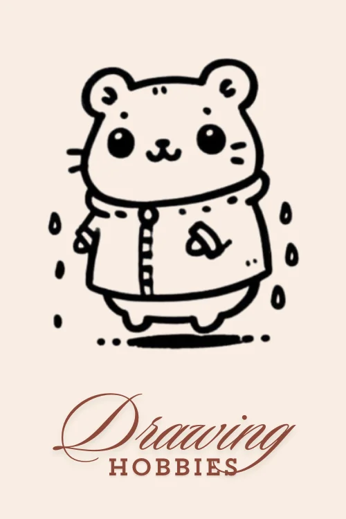 Cute-Hamster-In-Raincoat-Drawing-Easy