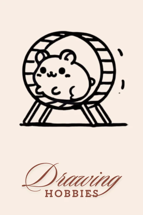 Cute-Hamster-On-Wheel-Drawing