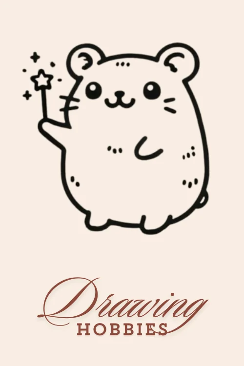 Cute-Hamster-With-Magic-Wand-Drawing-Easy