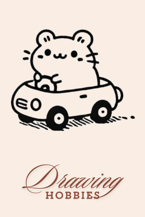 Easy-Cute-Hamster-In-Tiny-Car-Drawing