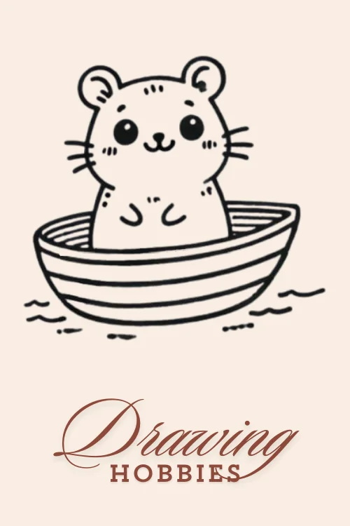 Hamster-In-Boat-Drawing-For-Kids