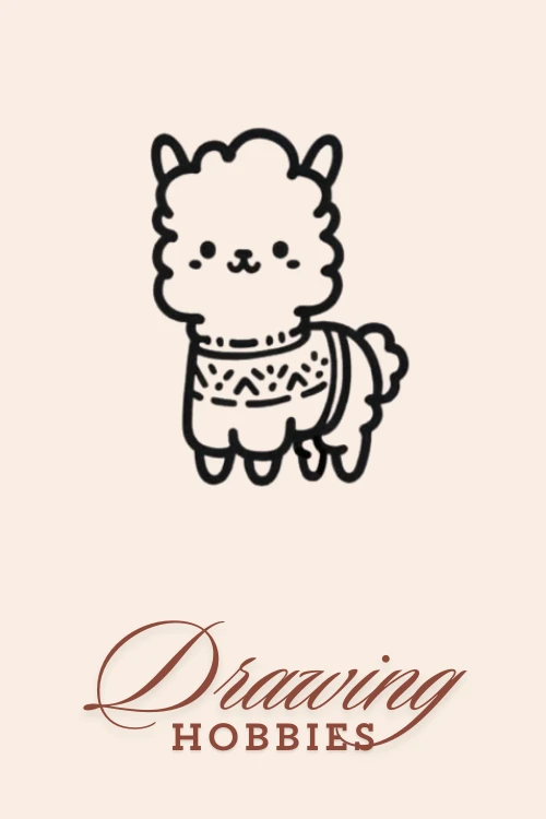 Cute-Alpaca-Aesthetic-Drawing-Idea