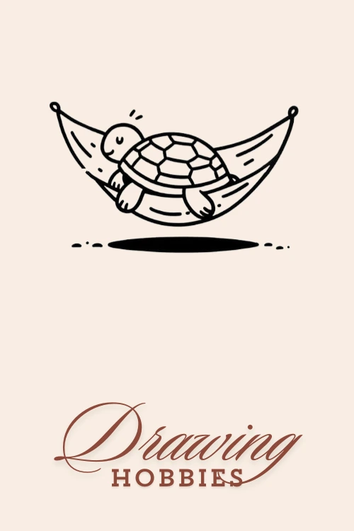 Turtle in a Hammock Drawing