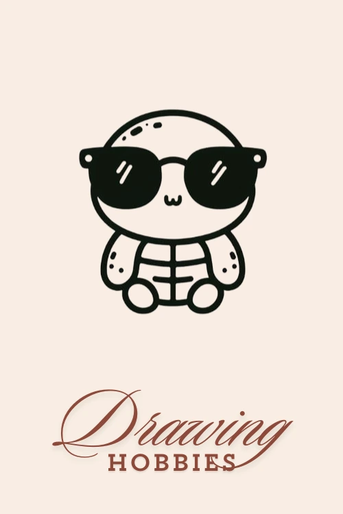 Turtle with Sunglasses Drawing