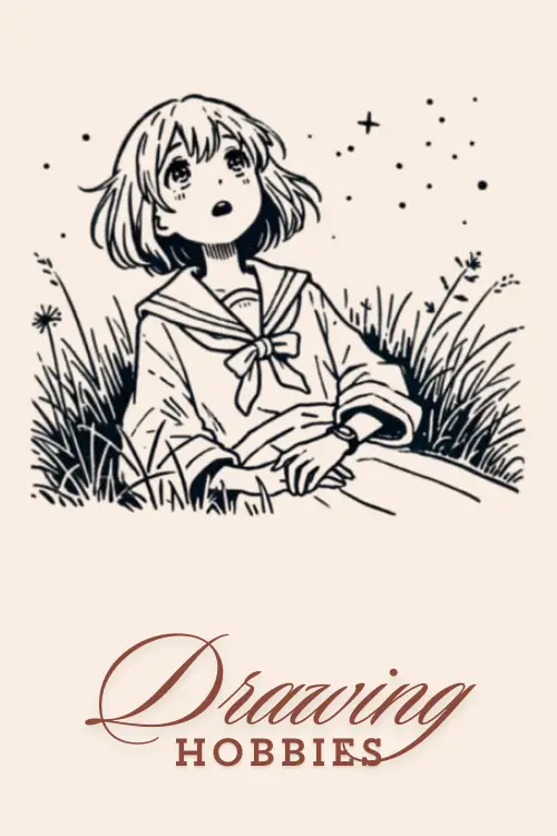 Anime-Girl-Lying-On-Grassy-Field-Sketch