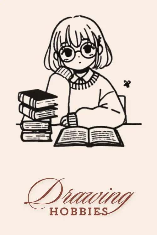 Anime-Girl-With-Books-Drawing