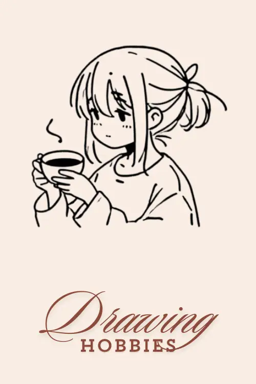 Anime-Girl-With-Tea-Outline