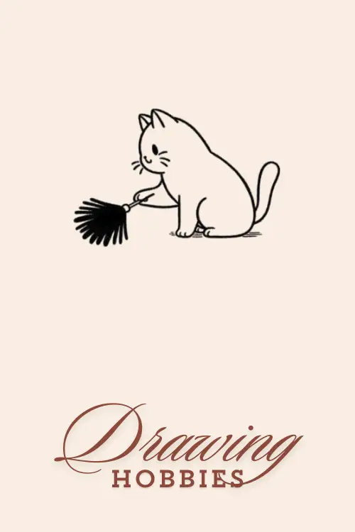 __Cat-and-Feather-Duster-Drawing