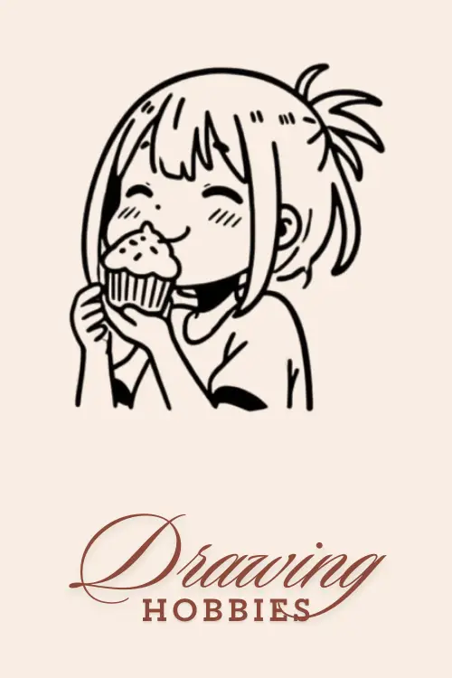 Cute-Anime-Girl-With-Cupcake-Drawing-Easy