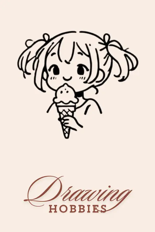 Cute-Anime-Girl-With-Ice-Cream-Cone-Drawing