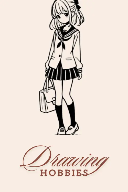 Cute-Anime-Schoolgirl-In-Uniform-With-Book-Bag-Drawing