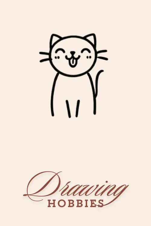 Cute-Cat-With-Its-Tongue-Sticking-Out-Drawing