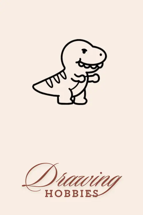 Cute Dancing Dinosaur Drawing Easy