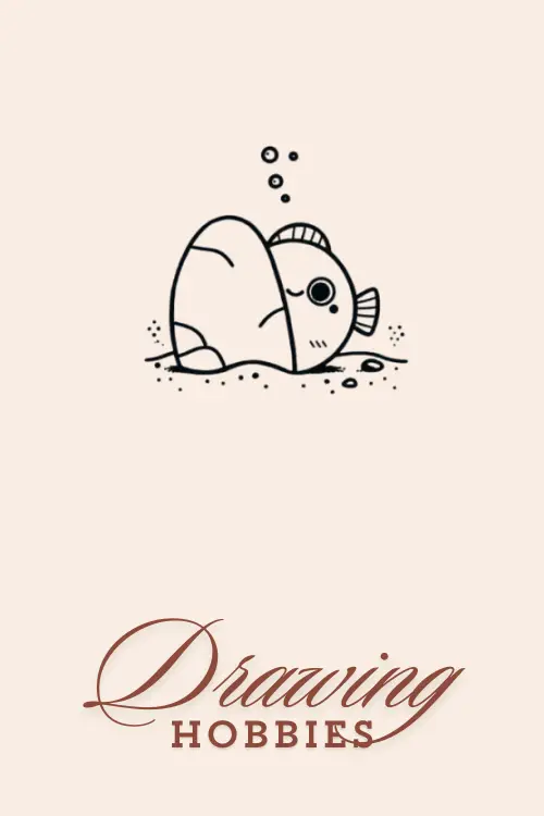 Cute-Fish-Drawing-Fish-Behind-Rock