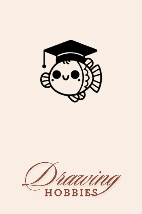 Cute-Simple-Fish-Drawing-Fish-Wearing-Graduation-Cap