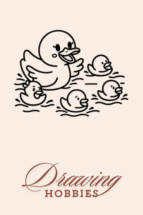 Duck-Family-at-a-Duck-Race-Drawing