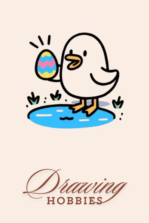 Duck-with-Easter-Egg-Drawing