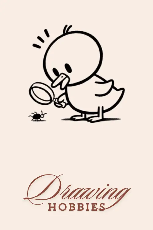 Duck-with-a-Magnifying-Glass-Drawing