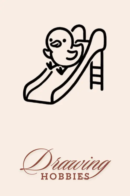 Duckling-on-a-Slide-Drawing