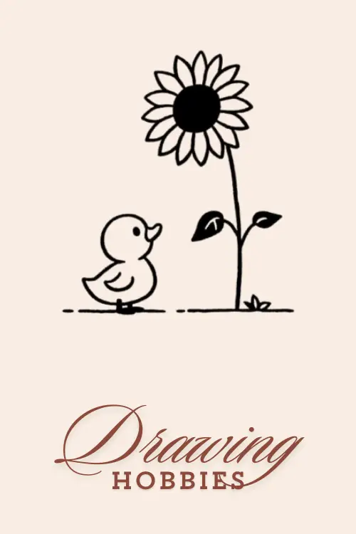 Duckling-with-a-Sunflower-Drawing