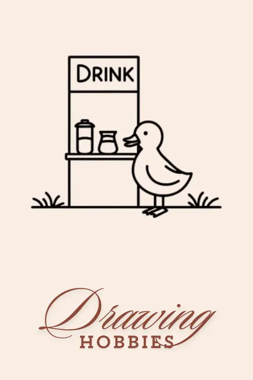 Ducks-Drink-Stand-Drawing