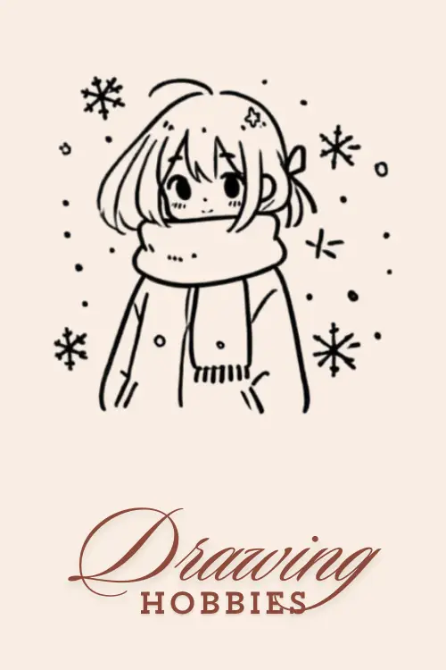 Easy-Cute-Anime-Girl-In-Snowy-Day-Drawing