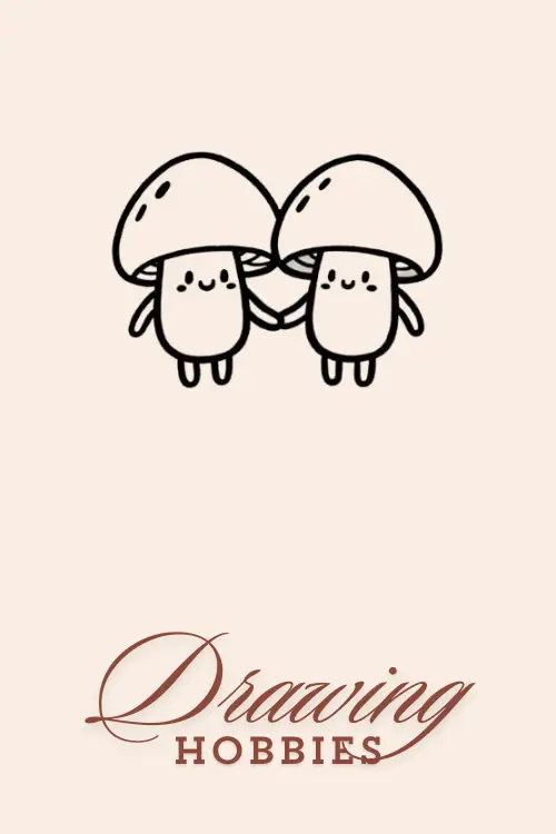 Mushroom-Friends-Holding-Hands-Drawing