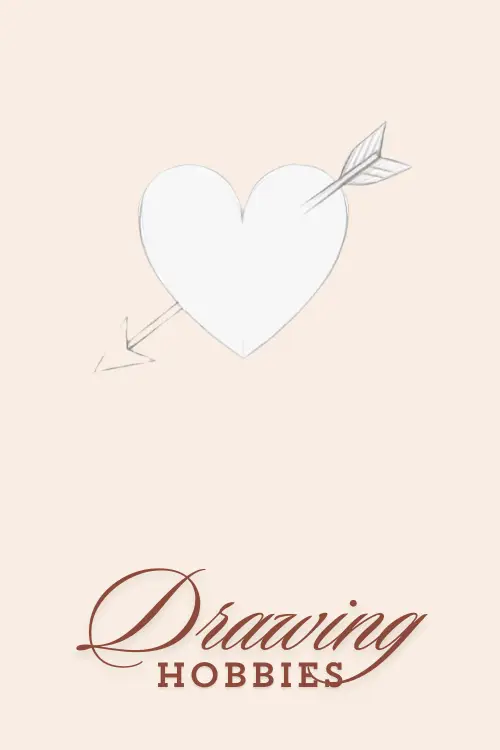 Simple-Pencil-Drawing-Of-Heart-With-An-Arrow