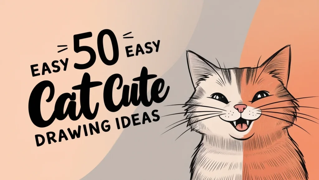 🐱 50 Easy Cute Cat Drawing Ideas