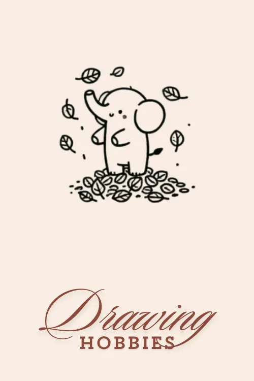 Baby-Elephant-With-A-Pile-Of-Leaves-Drawing-Easy