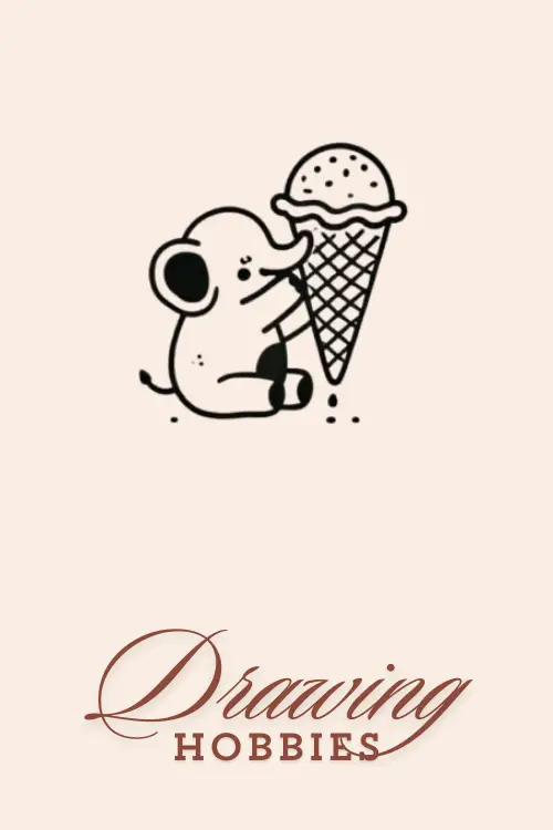 Cute-Baby-Elephant-Eating-Ice-Cream-Cone-Drawing-Easy