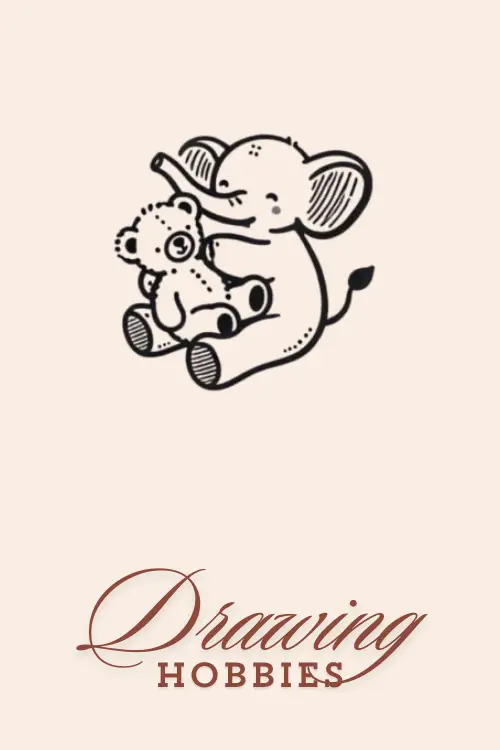 Cute-Elephant-With-Teddy-Bear-Drawing