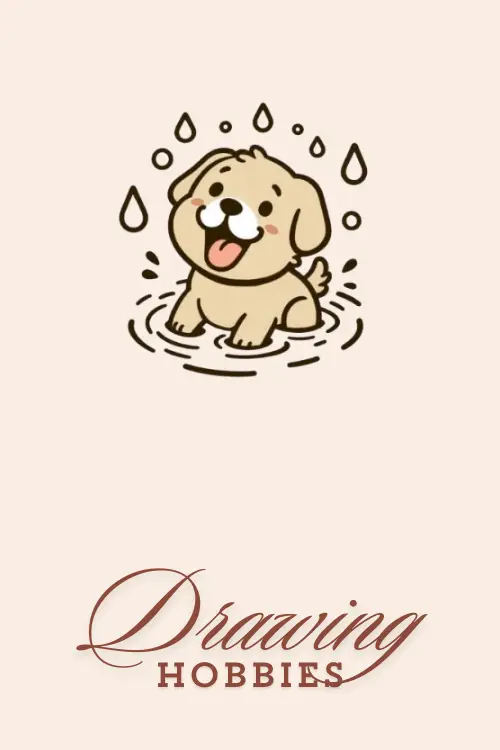 Dog-in-Rain-Puddle-Drawing