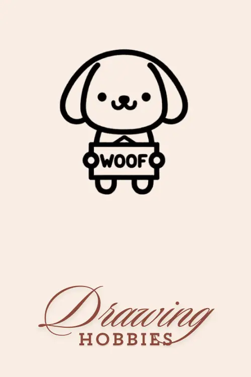 Dog-with-‘Woof-Sign-Drawing