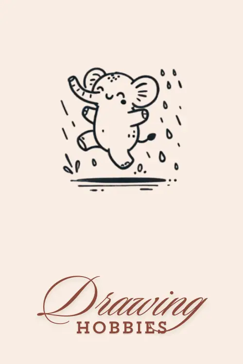 Easy-Cute-Baby-Elephant-Dancing-In-The-Rain-Drawing