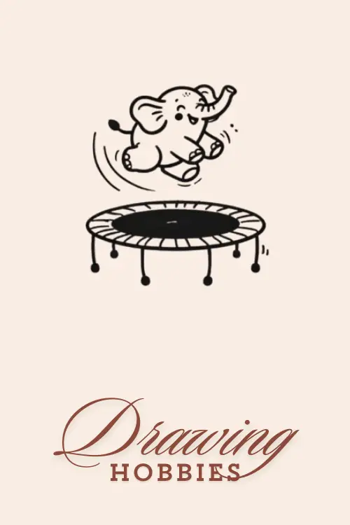 Easy-Elephant-Jumping-On-Trampoline-Drawing-For-Kids