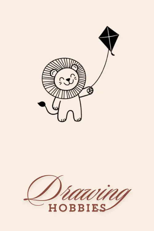 Lion-Flying-Kite-Drawing