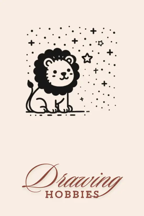 Lion-Gazing-Stars-Drawing